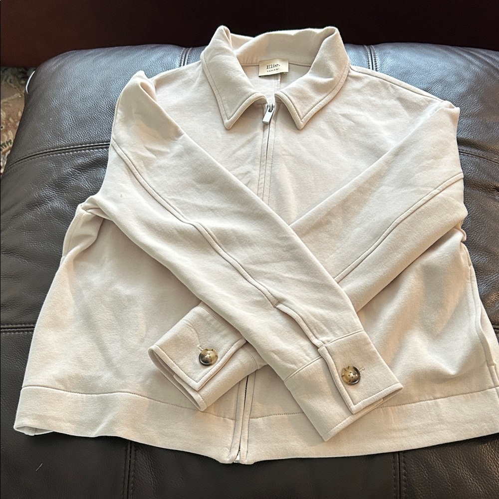 Elie Tahari Cream Utility Jacket NWT